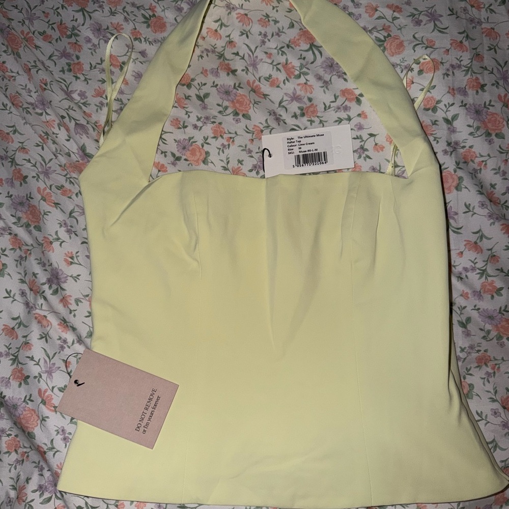 ODD MUSE- Halter Top lime green